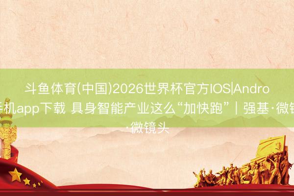 斗鱼体育(中国)2026世界杯官方IOS|Android手机app下载 具身智能产业这么“加快跑”｜强基·微镜头