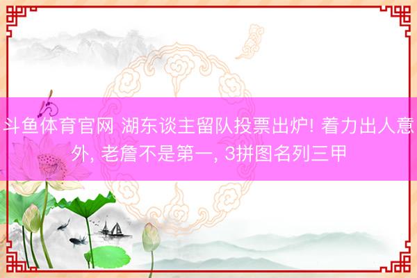 斗鱼体育官网 湖东谈主留队投票出炉! 着力出人意外， 老詹不是第一， 3拼图名列三甲