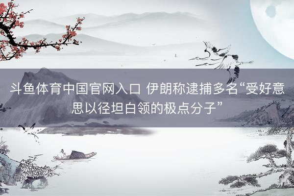 斗鱼体育中国官网入口 伊朗称逮捕多名“受好意思以径坦白领的极点分子”