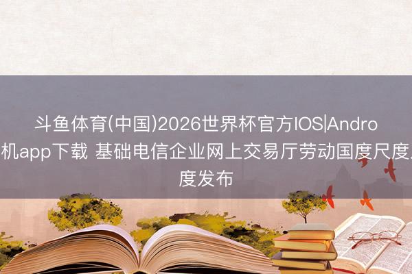 斗鱼体育(中国)2026世界杯官方IOS|Android手机app下载 基础电信企业网上交易厅劳动国度尺度发布