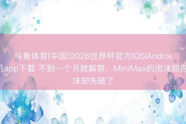 斗鱼体育(中国)2026世界杯官方IOS|Android手机app下载 不到一个月就解禁，MiniMax的泡沫却先破了